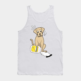 Funny Big Dog spilled mayonnaise Tank Top